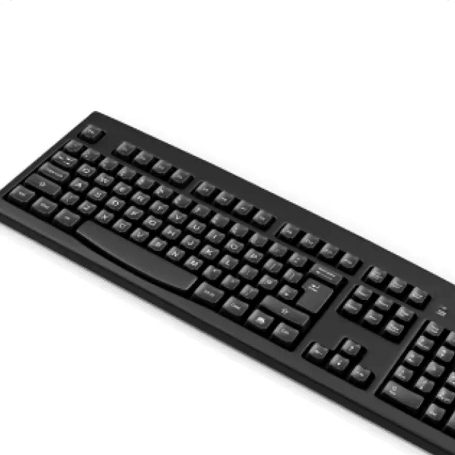 Czarna klawiatura, która nawiązuje do copywritingu